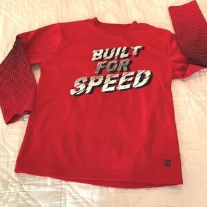 Hind Performance | Red Long Sleeve Boys Car Racing T Shirt Size 5/6